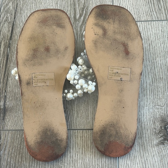 Steve Madden Brown and White Pearl Sandals - Picture 5 of 5